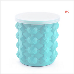 Silicone Ice Cube Molder Portable Bucket