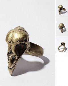 Crow Skull Bird Ring