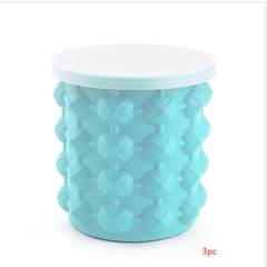 Silicone Ice Cube Molder Portable Bucket