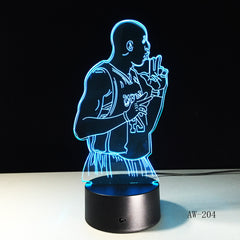 Colorful Touch Control LED Visual 3D Table Lamp